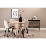 Bianca, Polar Rund matgrupp Beige, Svart, Svart,Vitt, ⌀110