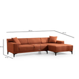 Tbilisi Corner (165 x 90 x 110 cm) Hörnsoffa Orange, Höger