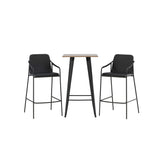 Tempe, Tvist Rektangulär matgrupp Svart, Valnöt, 60 x 60