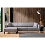 Belissimo (140-270 x 95 x 67 cm) Hörnsoffa Grå, Vänster