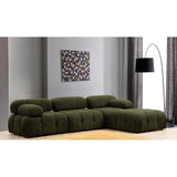 Vienna Beige L1-O1-1R-PUF (288 x 95 x 75 cm) Hörnsoffa Grön