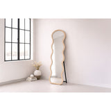Loui Stor spegel Beige