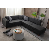 Harare (125 x 190 cm) Bäddsoffa, hörn Antracit, Höger