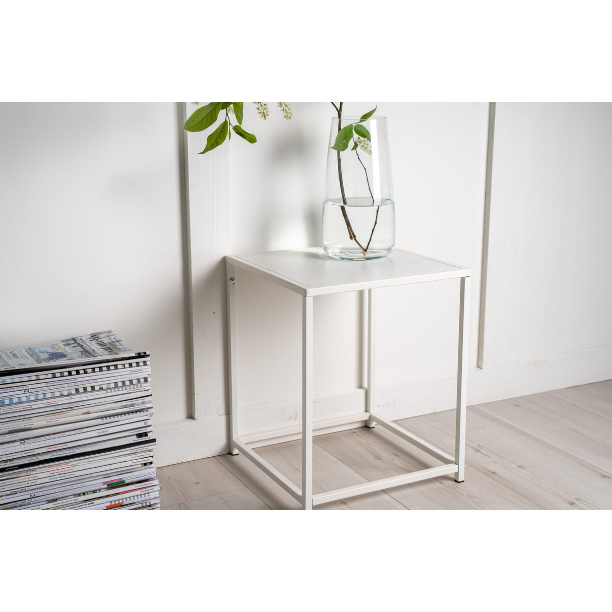 Staal Sidobord White, 37 x 38