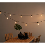 E27 LED Svart kabel 24V/IP44 Ljusslinga Ute 10 Lampor (4.5m), Amber