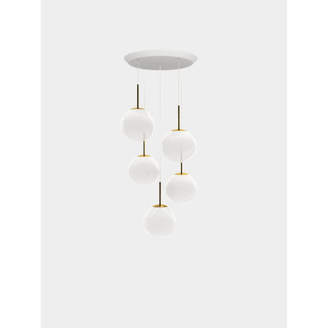 Melt Mini Rund Pendelsystem LED Opalescent, Gold