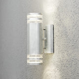Modena GU10 Dubbel Transparent Vägglampa Ute Galvaniserad, 30 cm