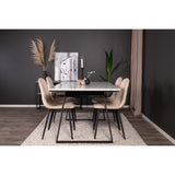 Estelle, Polar Rektangulär matgrupp Beige,svart, Svart,Vitt, 140 x 90
