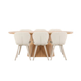 Stjärnö, Lilja Oval matgrupp Beige, Natur, 200 x 90