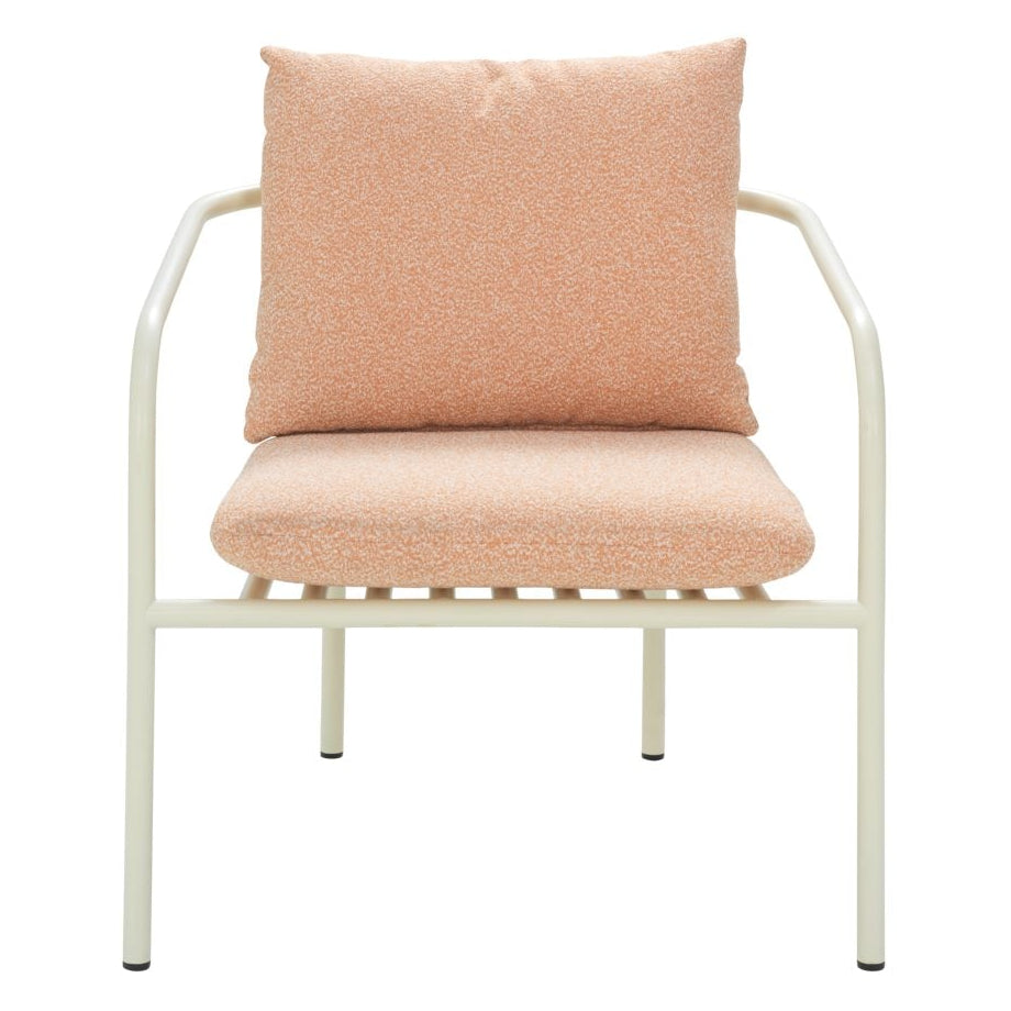 Bendt Fåtölj Pearl White/Teddy Orange