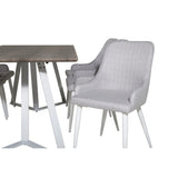 Marina, Plaza Rektangulär matgrupp Grå,Vit, Grå,Vit, 180 x 90