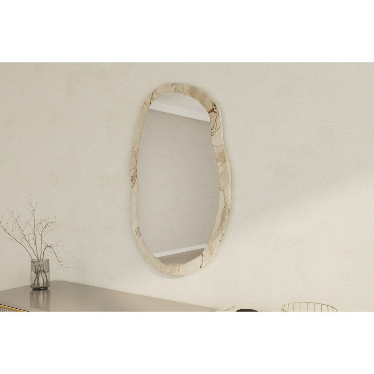 Lossa W (52 x 86 x 2,2 cm) Efesos-marmor Spegel