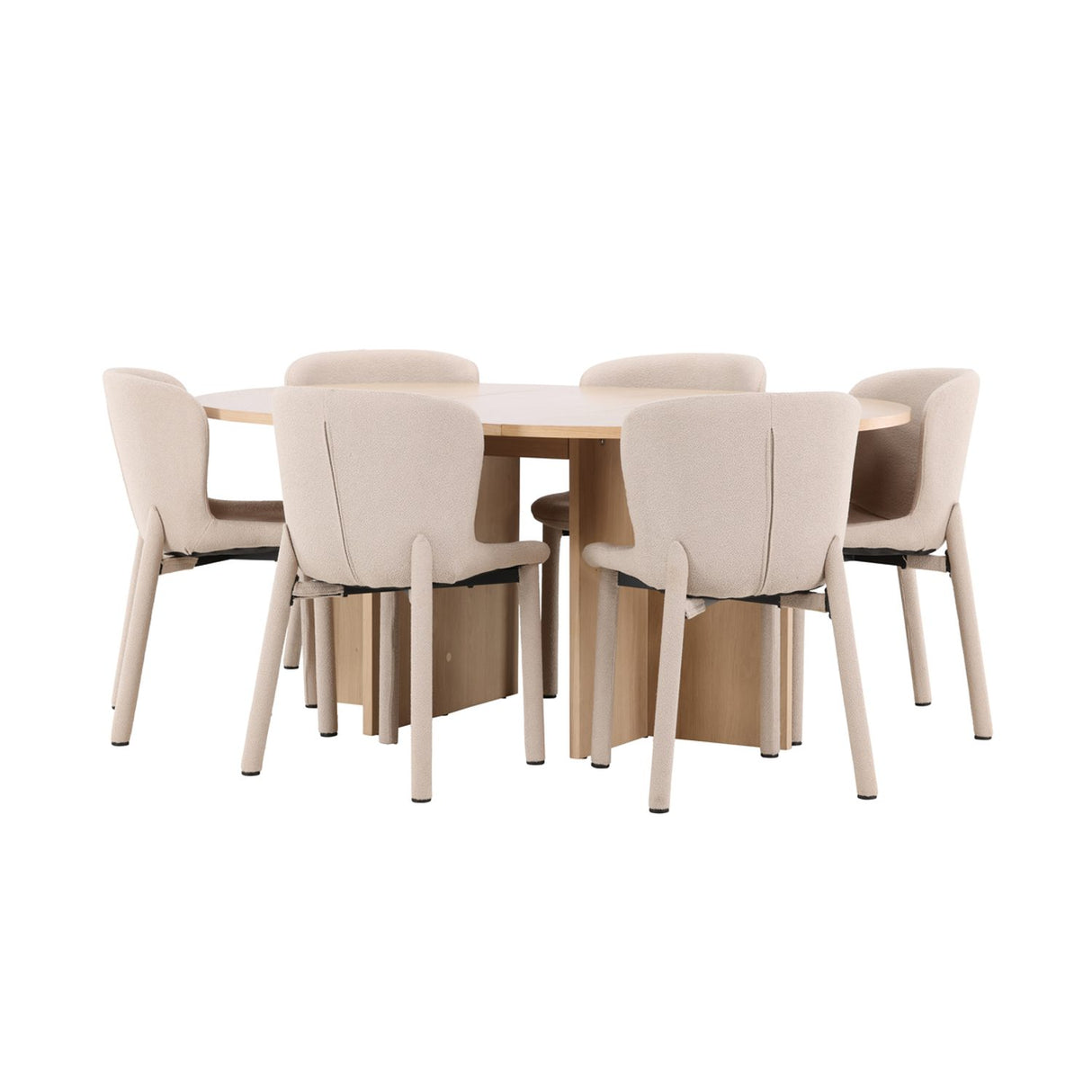Strada, Astoria Oval matgrupp Beige, Vitpigmenterad, ⌀120