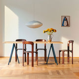 Loop Stand L160 × B77,5 × H74 cm Matbord Black – linoleum, Black – pulverlackerat stål