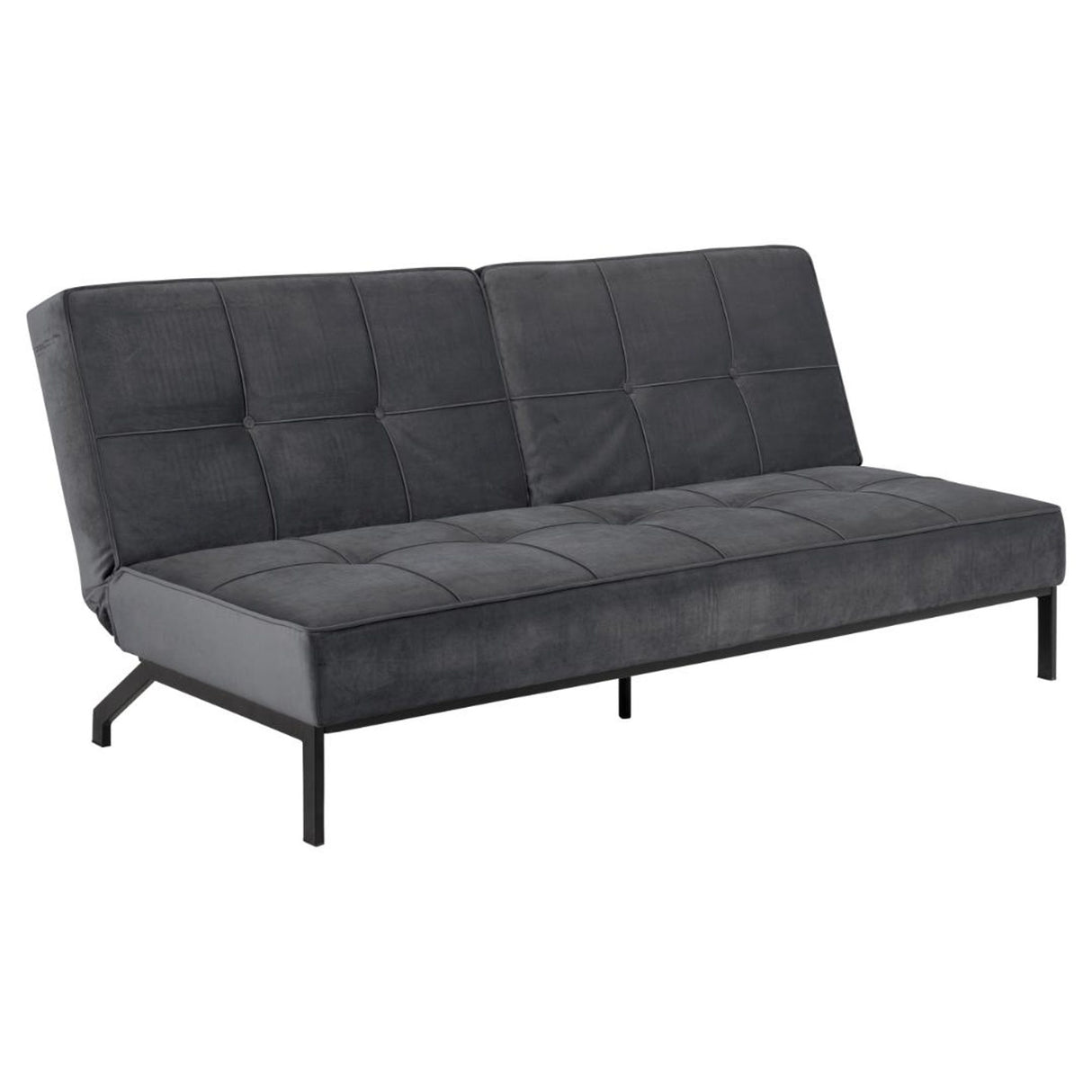 Perugia Bäddsoffa 87x198x95 cm Vic tyg Mörkgrå