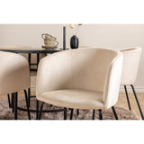 Copenhagen, Berit Rund matgrupp Beige,Svart, Svart, ⌀140