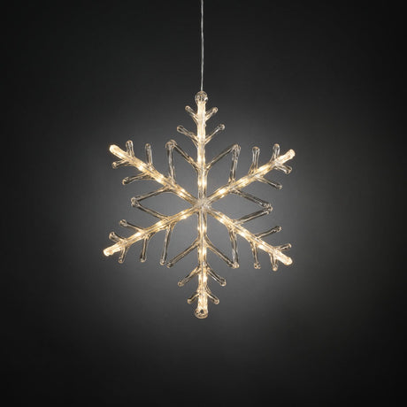 Snöflinga akryl 40 cm LED Varmvit Ljusdekoration Ute