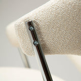 Zone Stol Simply Beige Bouclé, Chrome