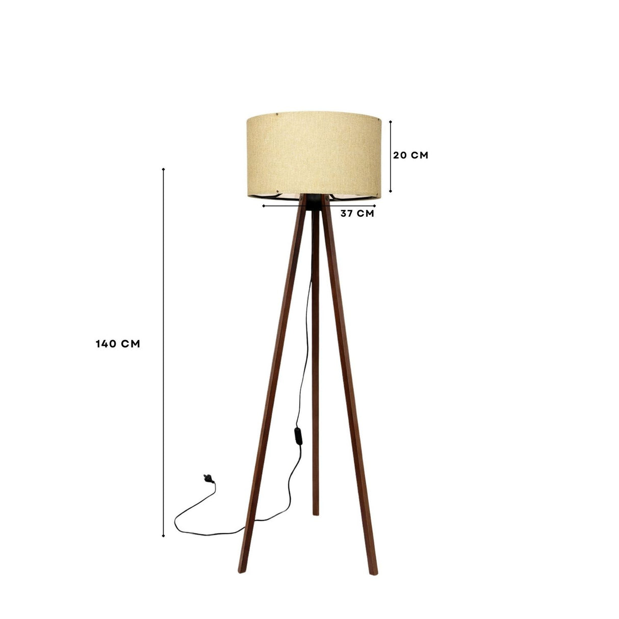 Hobart (21 x 38 cm) Beige Golvlampa