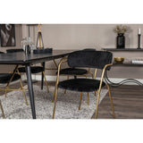 Gold, Arrow Rektangulär matgrupp Svart,Guld, Svart, 180 x 85