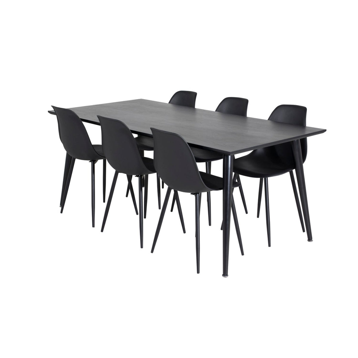 Dipp, Polar Rektangulär matgrupp Svart, Svart, 180 x 90