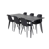 Dipp, Polar Rektangulär matgrupp Svart, Svart, 180 x 90