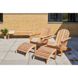 Adirondack Däckstol med Fotpall Teak