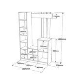 Coreno (113,6 x 179,7 x 37,5 cm) Hallmöbel Atlantisk furu antracit