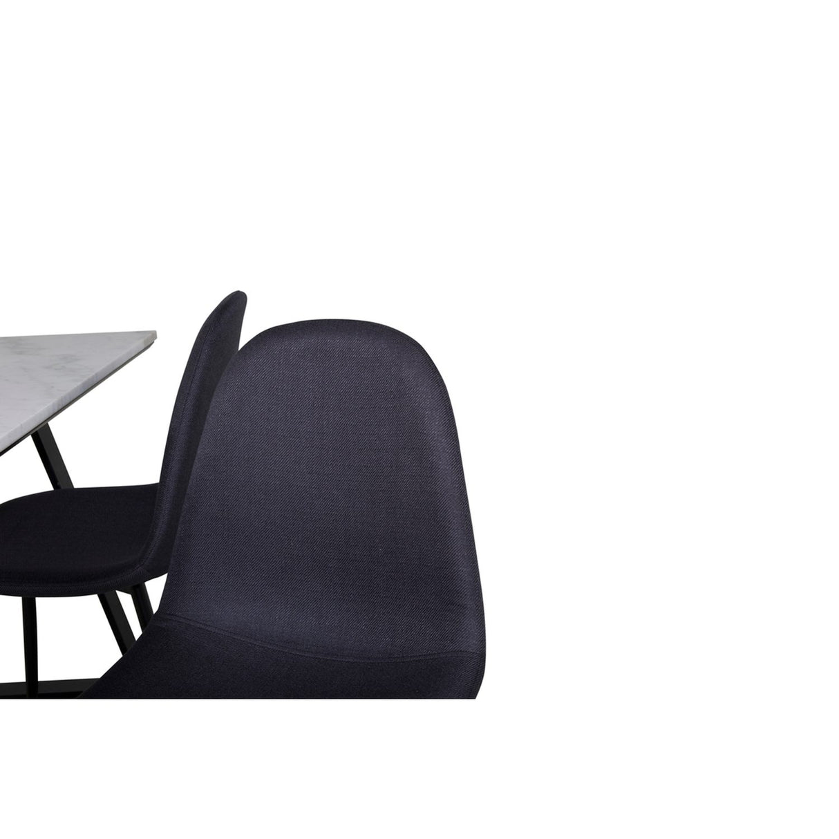 Estelle, Polar Rektangulär matgrupp Svart, Svart, vit, 140 x 90