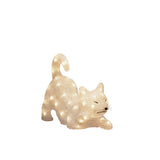 Katt akryl 35cm 48 Led Ljusdekoration Ute