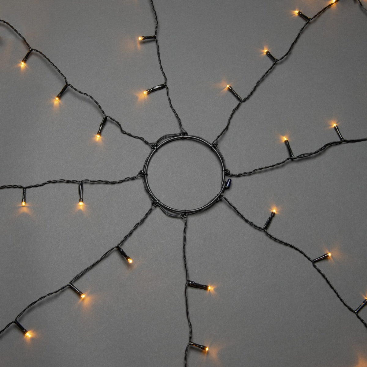 LED Amber Svart Kabel Julgransbelysning 240 cm