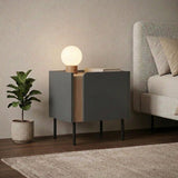 Lucile (45,5 x 47,8 x 35 cm) Nattduksbord Naturlig ek antracit svart