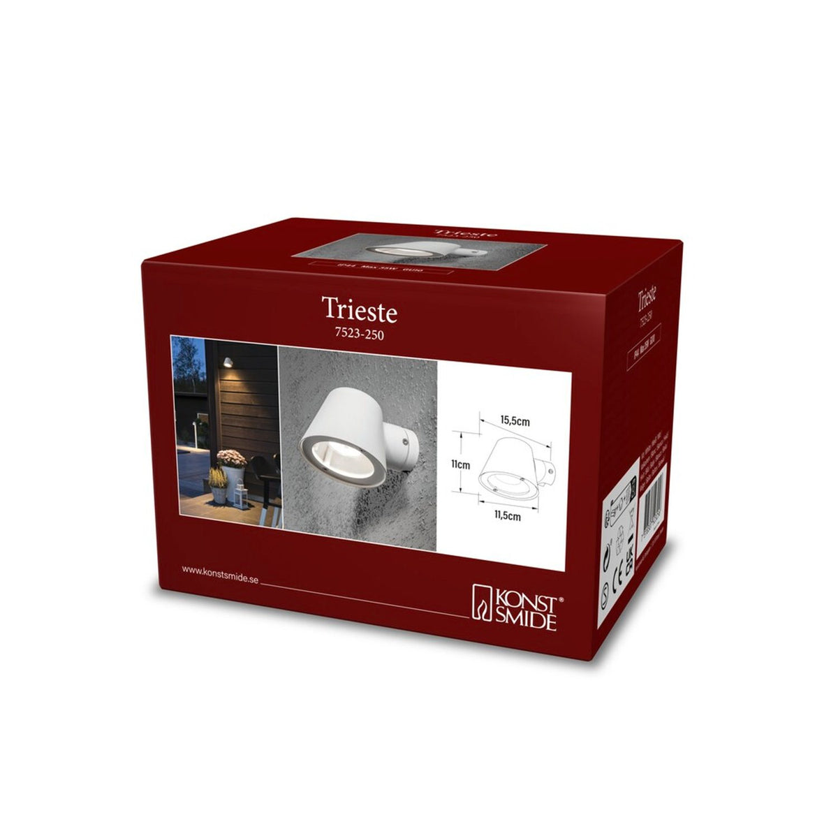 Trieste GU10 Vägglampa Ute Vit