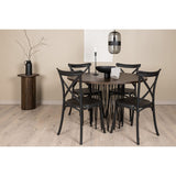 Stone, Crosett Rund matgrupp Svart, Mocka, 4st