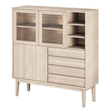 Broholm Solid Högskåp 124x133 cm Vitoljad Ek