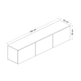 Bergen Upplyst (160 x 35 x 32 cm) TV-bänk Travertin