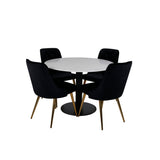 Razzia, Velvet Deluxe Rund matgrupp Svart, Guld, Svart,Vitt, ⌀106