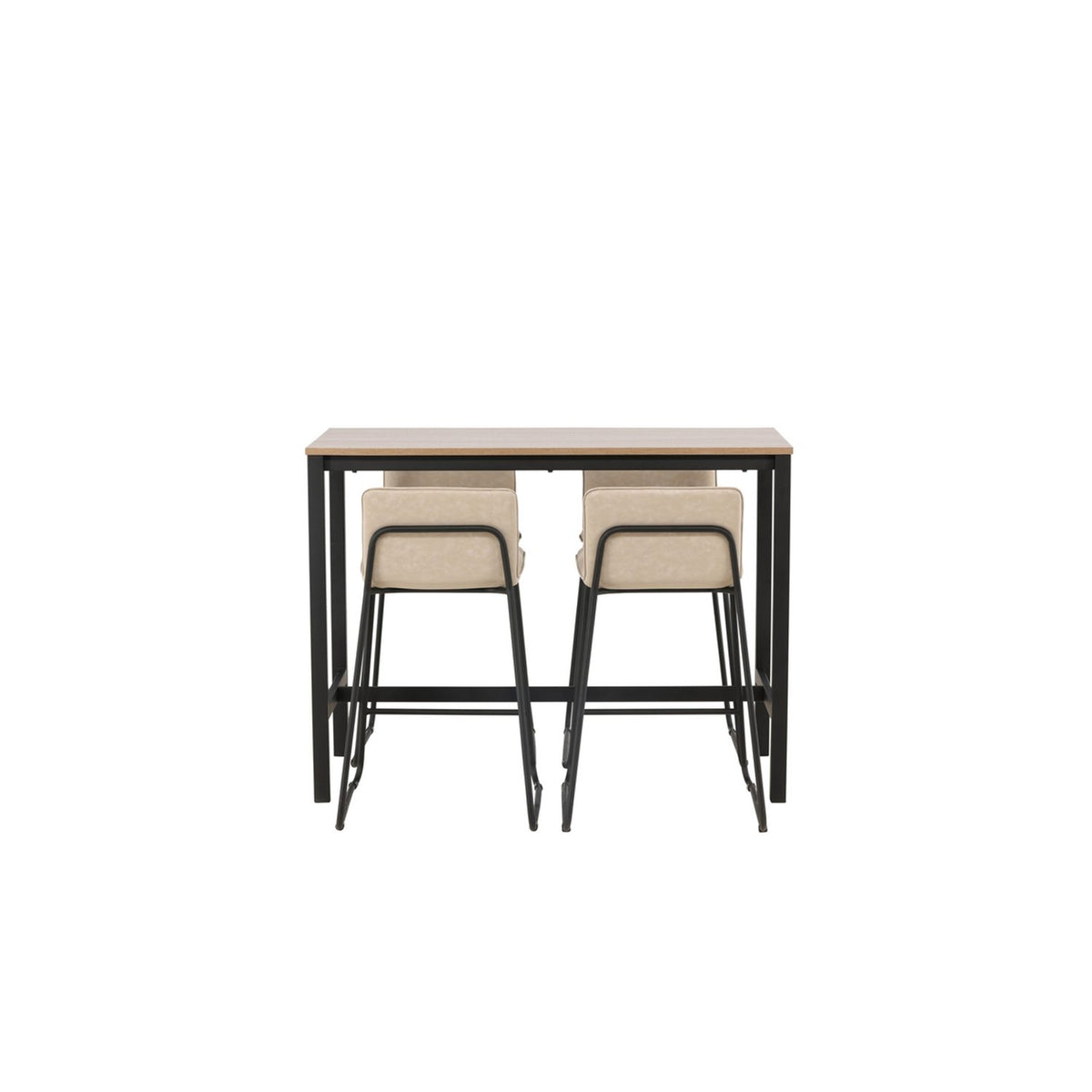 Camden, Bisbee Rektangulär matgrupp Beige,Svart, Valnöt, 120 x 60