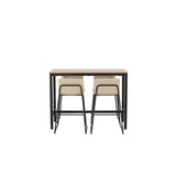 Camden, Bisbee Rektangulär matgrupp Beige,Svart, Valnöt, 120 x 60