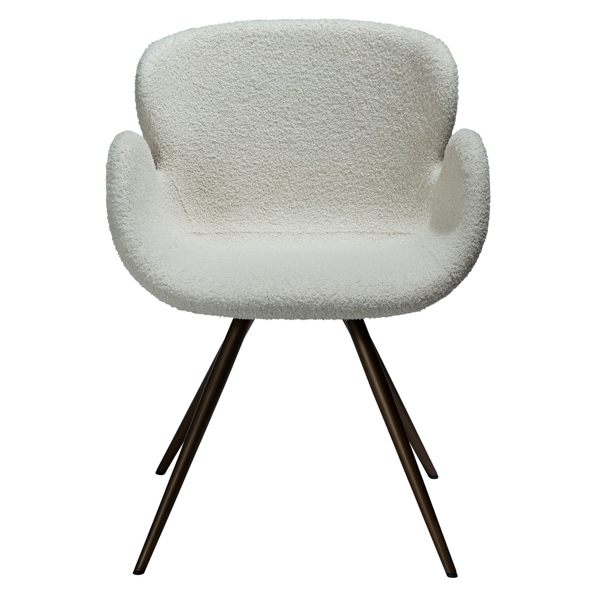 Gaia Stol Dove Bouclé, Antique Brass