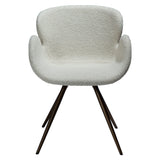 Gaia Stol Dove Bouclé, Antique Brass