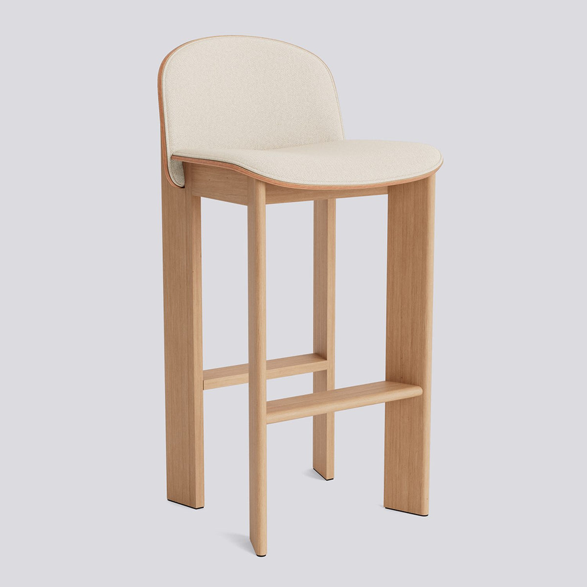 Chisel 35 med ryggstöd 75 cm Barpall lackerad ekfaner, Hallingdal 200
