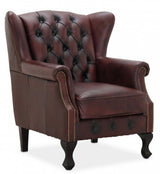 Aberdeen Wingchair Oxblod Läder
