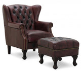 Aberdeen Wingchair Oxblod Läder