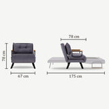 Freetown Single (26 x 120 x 60 cm) 1-sits bäddsoffa Creme