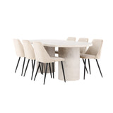 Narvik, Night Oval matgrupp Beige, Svart, Beige, 200 x 100