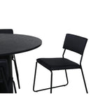 Bianca, Kenth Rund matgrupp Svart, Svart, ⌀110