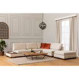 Reykjavik hörn med puff (313-193 x 97 x 80 cm) Hörnsoffa Beige