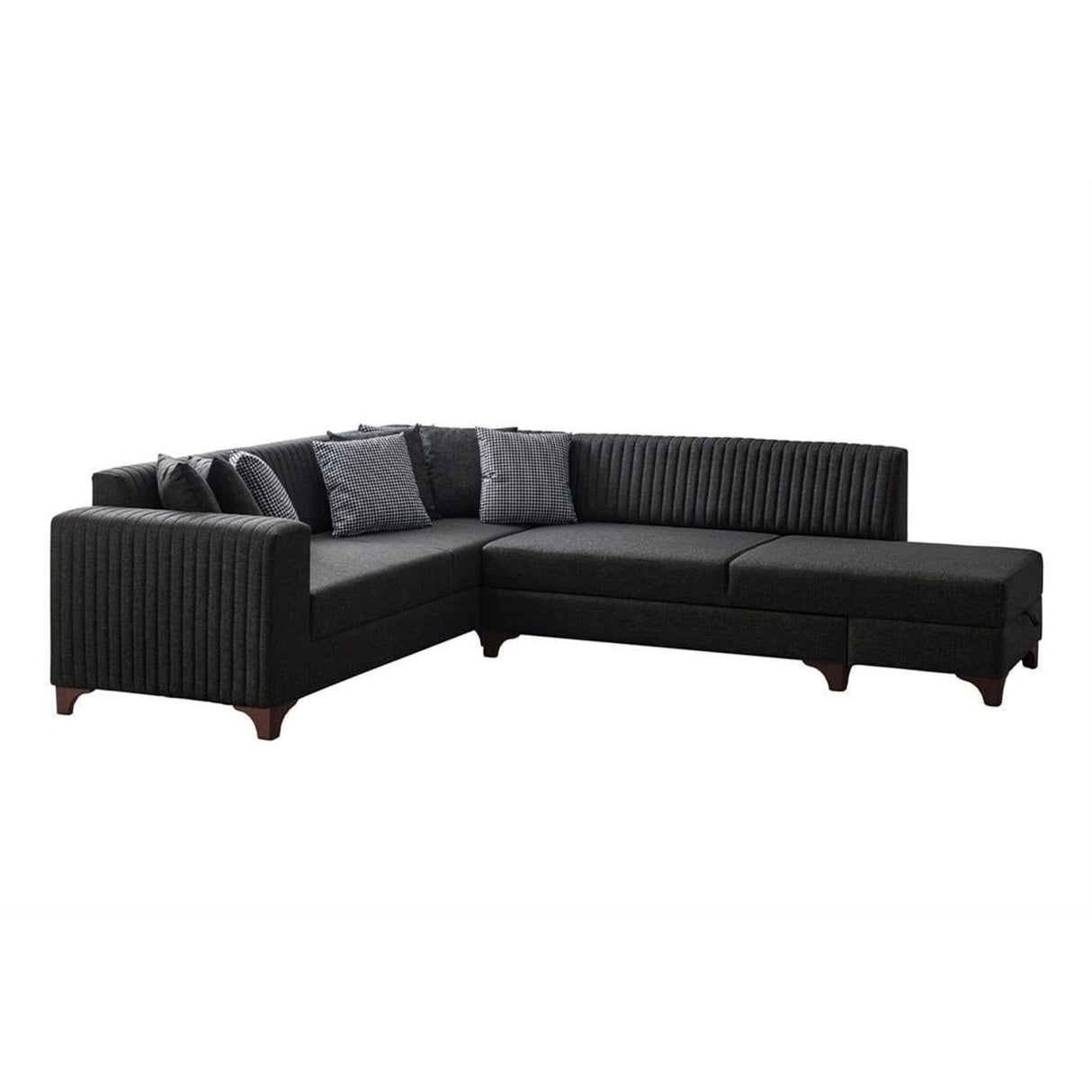 Harare (125 x 190 cm) Bäddsoffa, hörn Antracit, Höger