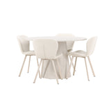 Lanzo, Lilja Runt matgrupp Beige, Beige, 4st